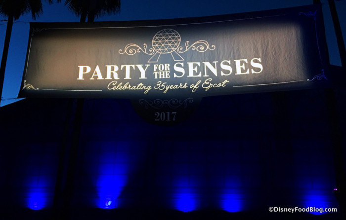 Party for the Senses sign