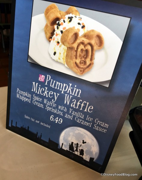 Pumpkin Mickey Waffle