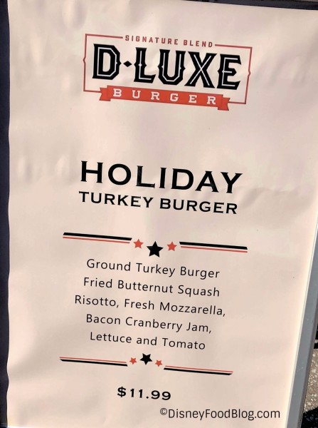 D-Luxe Holiday Turkey Burger