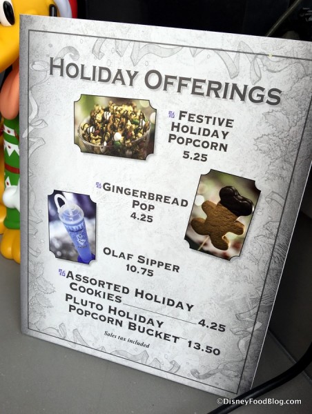Popcorn Cart Holiday Offerings