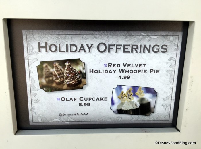 Holiday Offerings Sign at Fairfax Fare