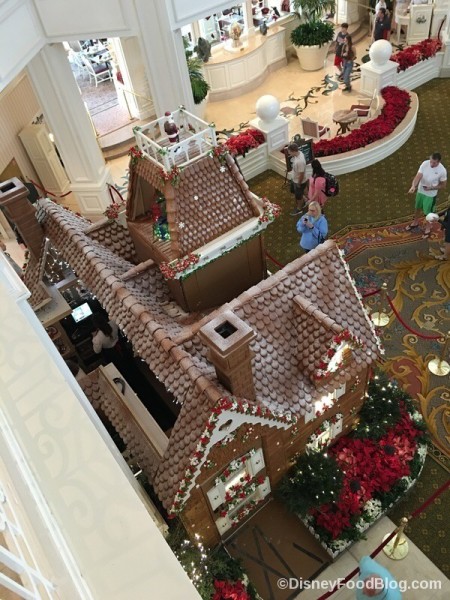Up on the rooftop of the Grand Floridian Gingerbread House