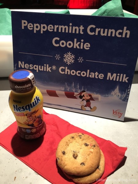 Chocolate Milk and Peppermint Crunch Cookie
