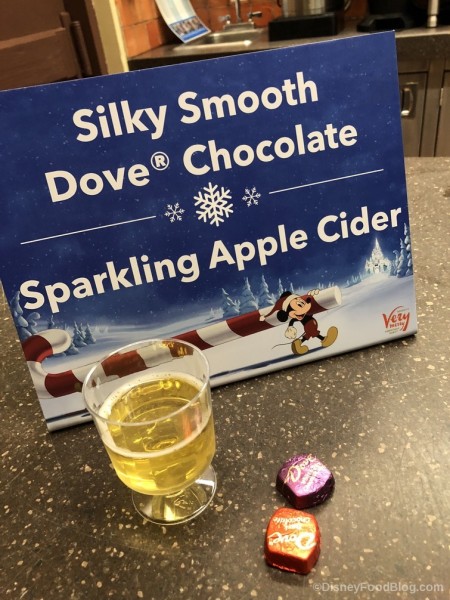 Dove Chocolates and Sparkling Cider