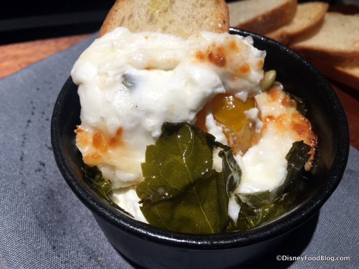 Grape Leaf-wrapped Baked Goat Cheese