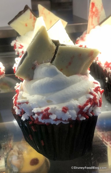 Chocolate Peppermint Cupcake with Peppermint Bark