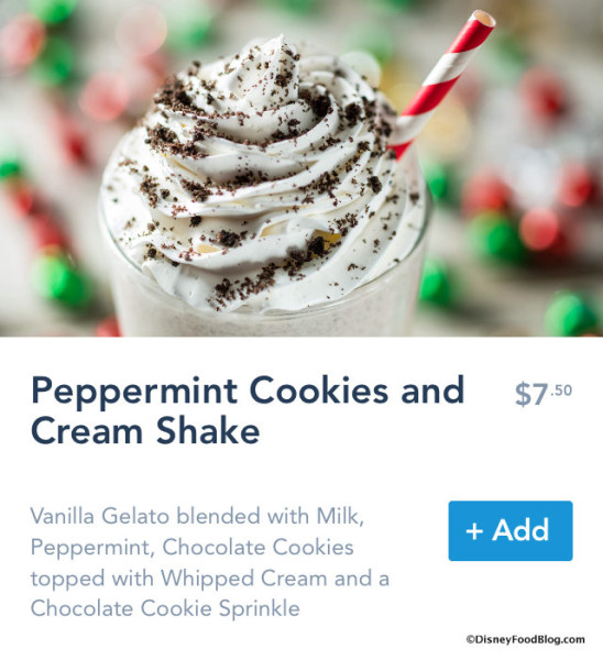 Peppermint Cookies and Cream Shake on Mobile Order