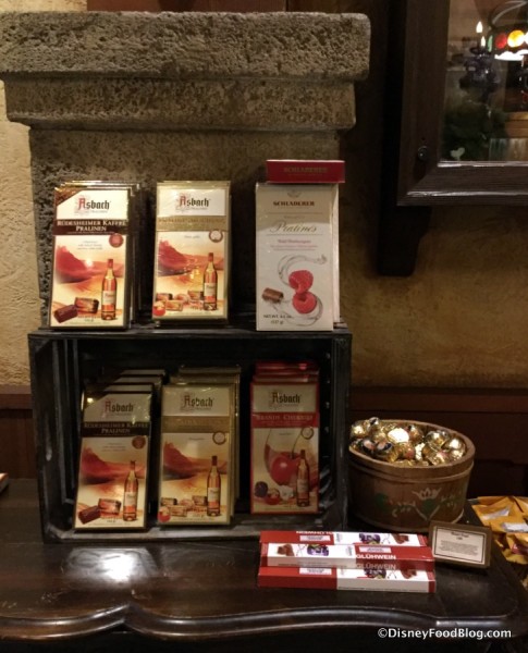 Table of Chocolates in the Weinkeller
