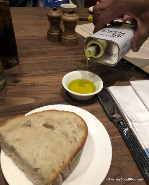 Bread and Olive Oil to start your meal