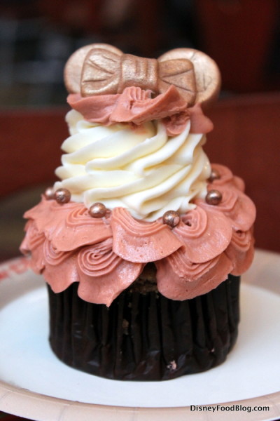 Rose Gold Minnie Ears Cupcake