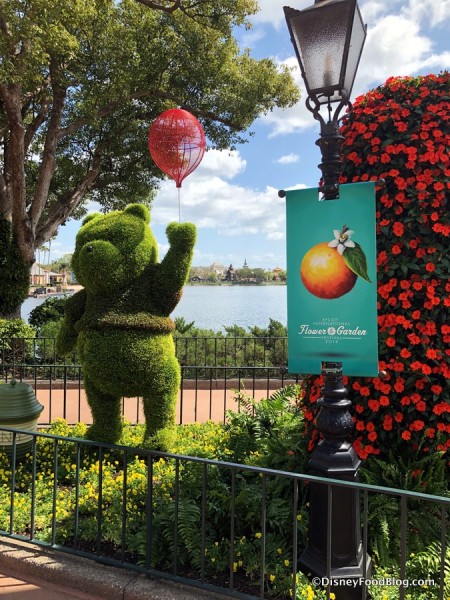Pooh welcomes you to Epcot's Flower and Garden Festival! 