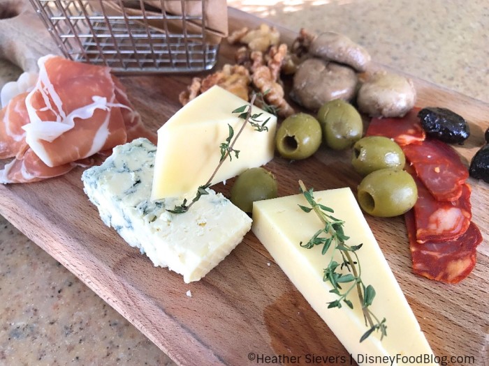 Cheeses on the Charcuterie at Alfresco Tasting Terrace