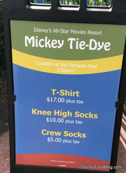 Mickey Tie-Dye has added Knee High Socks Option at all three All-Star Resorts