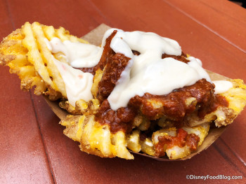 Chili Queso Fries at Golden Oak Outpost