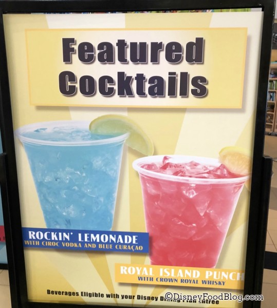 Featured Cocktails at Intermission Food Court