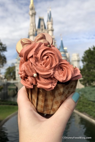 Magic Kingdom's Rose Gold Ears Cupcake