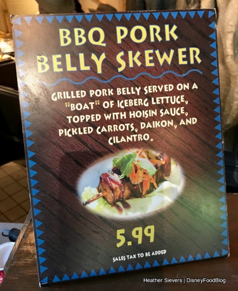 BBQ Pork Belly Skewer Sign
