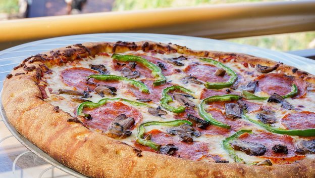 Pepperoni, Green Pepper, and Mushroom Pizza  Coming to Alien Pizza Planet ©Disney