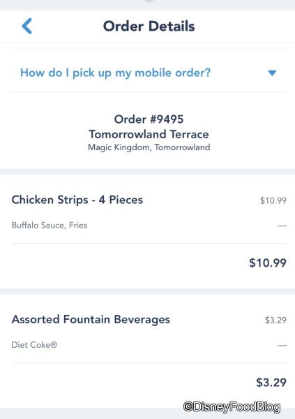 Mobile Ordering at Tomorrowland Terrace