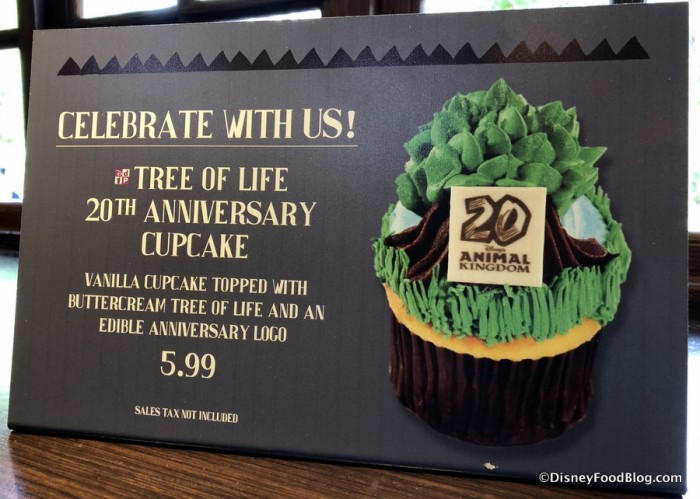 Animal Kingdom 20th Anniversary Cupcake