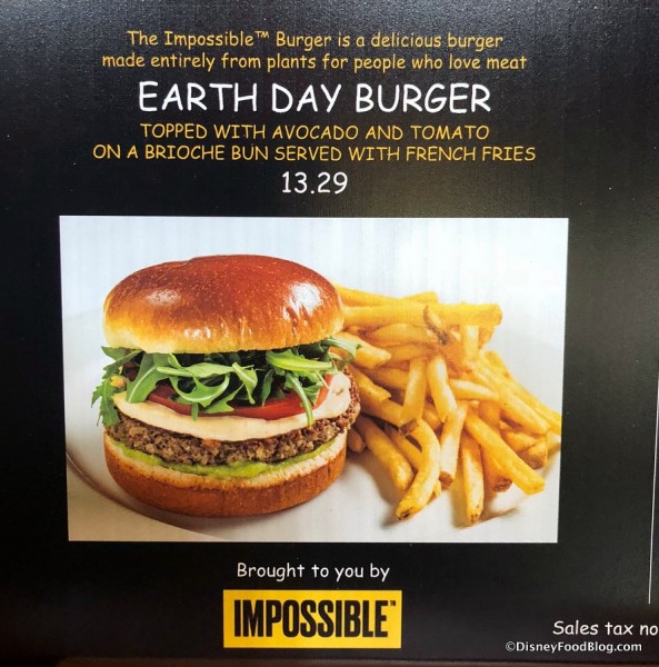 Earth Day Impossible Burger