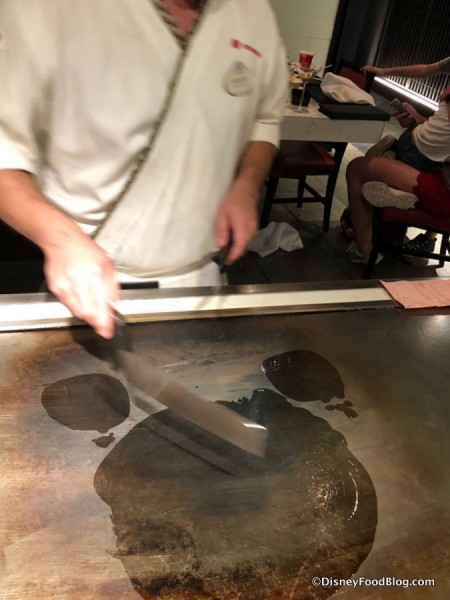 Chef creating Mickey on the Table