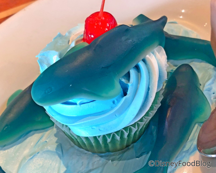 Blue Cupcake with Sharks