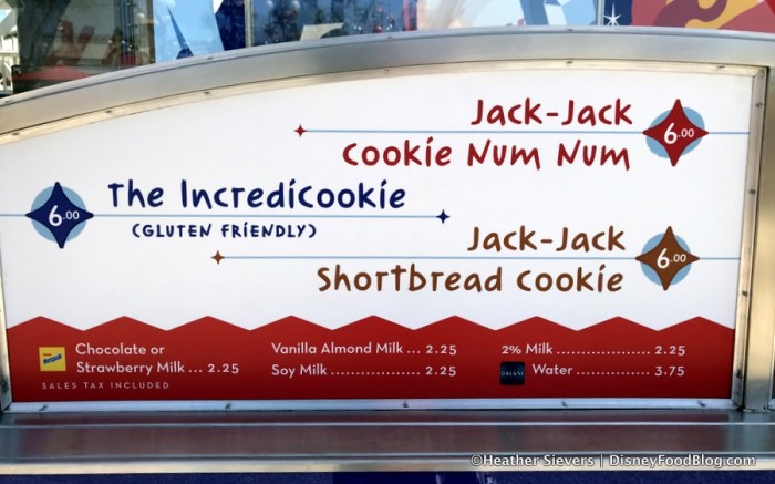 Jack-Jack Cookie Num Nums Menu