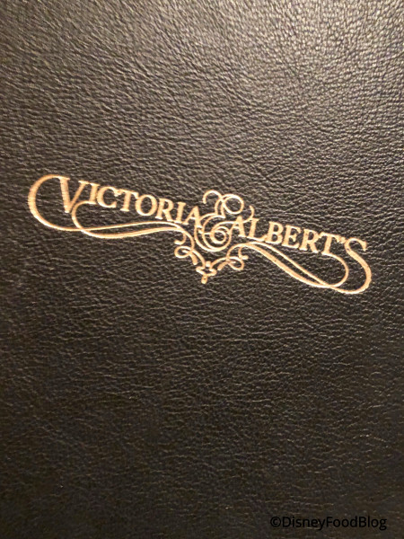 Victoria & Albert's Menu Cover