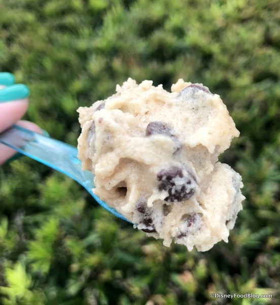 Chocolate Chip Cookie Dough on a spoon