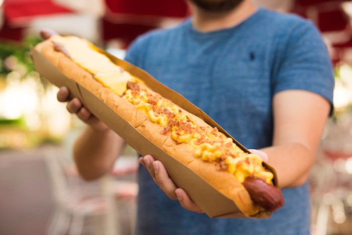 TWO FOOT LONG Hot Dogs at Casey's Corner ©Disney