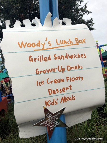 Woody's Lunch Box sign