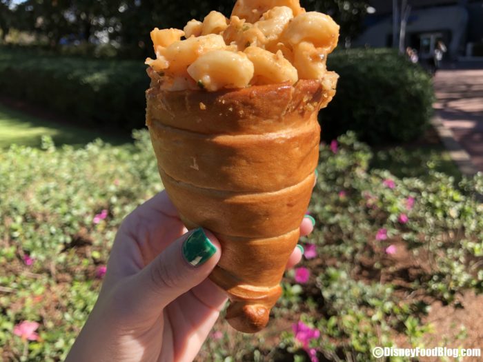 Lobster Bacon Macaroni & Cheese served in a Warm Bread Cone
