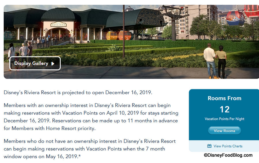 Disney Vacation Club 2015 Points Chart