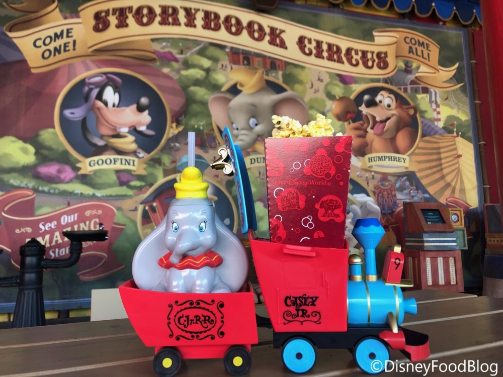 Disney Parks Disneyland 2019 Casey Jr Train Popcorn Bucket /& Dumbo Sipper Cup