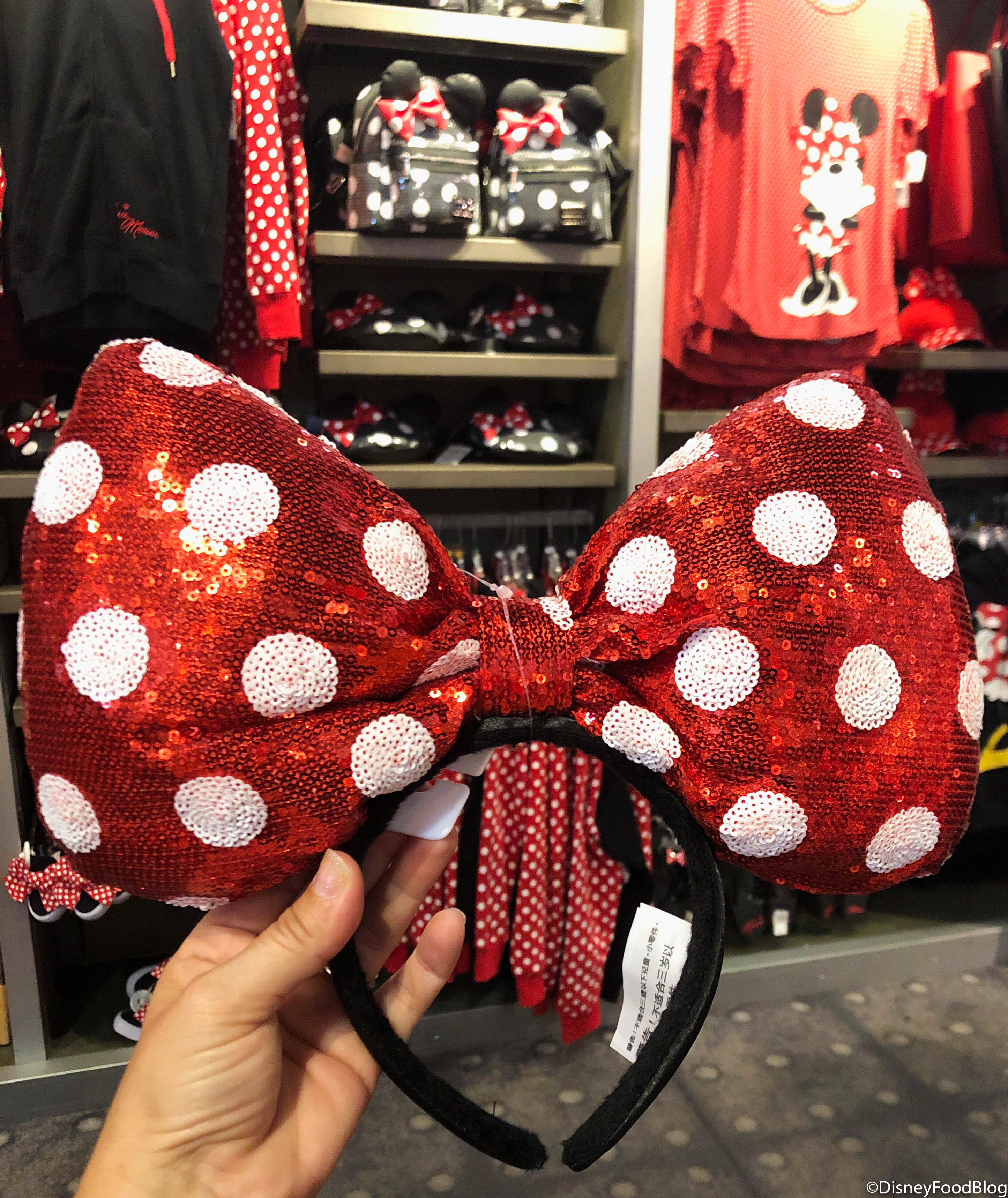 Minnie Mouse Inspired Jumbo Big Polka Dot RED Bow Headband 