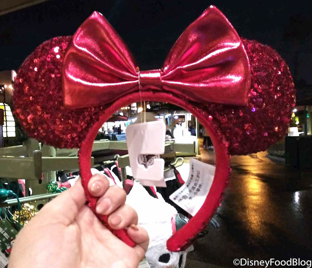 2020 Minnie Ears Redd Pirate Disneyland Disney Parks Red Sequin Bow Headband 