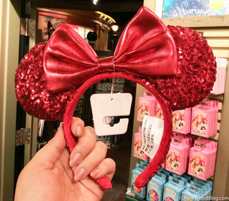 Redd Pirate Disneyland Disney Parks Red Sequin Bow 2020 Minnie Ears Headband 