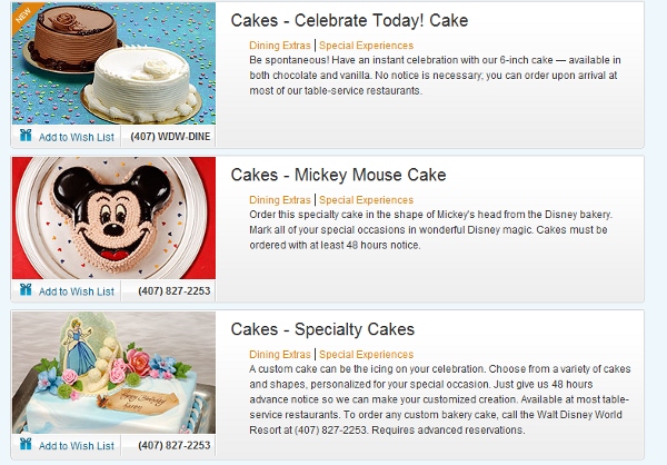 Disney World Celebrations Page