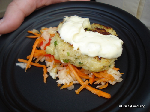 Boston-Style Crab Cake with Cabbage Slaw and Remoulade