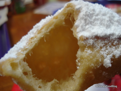 Inside, the beignets are hollow