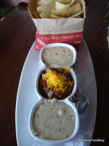 Paradiso 37 chips, queso, and chili con carne