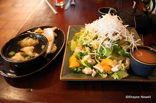 Wonton Soup and Mandarin Chicken Salad