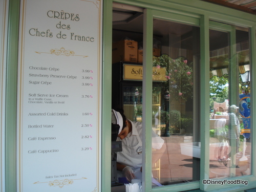 Epcot French Crepe Kiosk