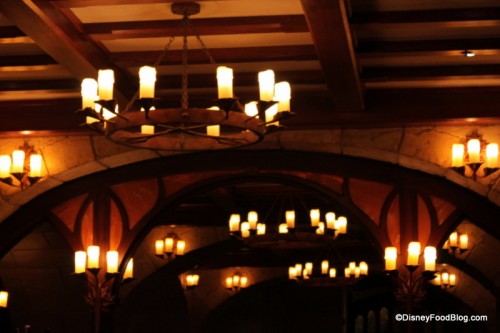 Le Cellier Ceilings and Chandeliers