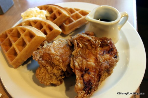 Chicken and Waffles are a fun menu item at Trail's End Restaurant