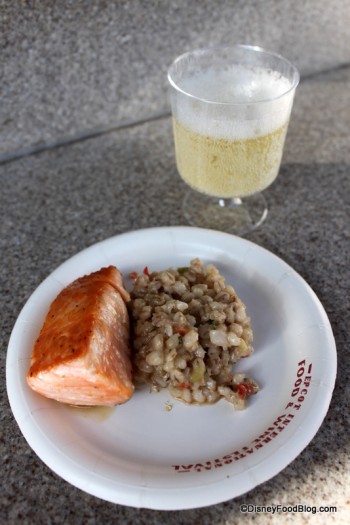 Canada salmon and apple ice wine