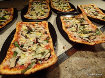 Portobello Mushroom & Spinach Flatbread Pizza