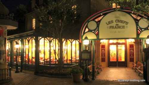 Front of Les Chefs de France at Night -- Isn't It Amazing??