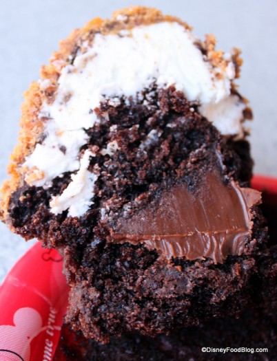 Cross-Section of Butterfinger Cupcake